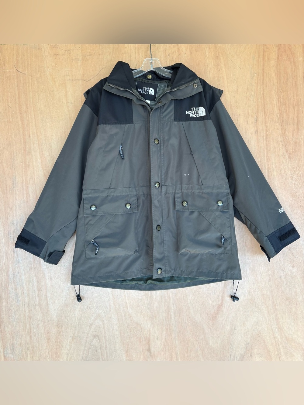 The North Face Men’s Hooded Anorak  goretex Jacket - Dark Gray/Black